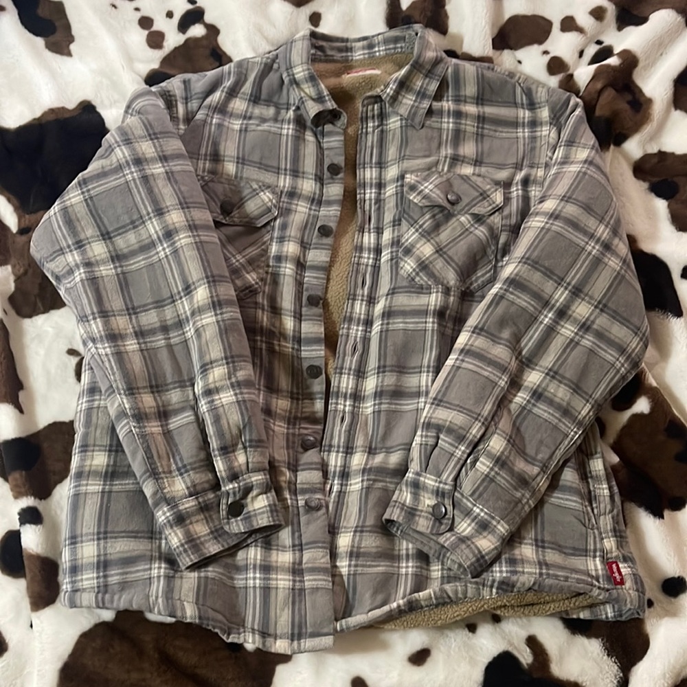 Wrangler | fleece-lined | plaid | jacket | shacket | size large